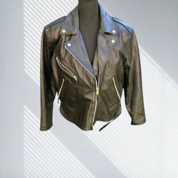 Wilsons Leather Biker Moto Jacket Size Small Excellent Condition Fall Daily Wear - Picture 4 of 12